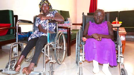 Young girls with disabilities