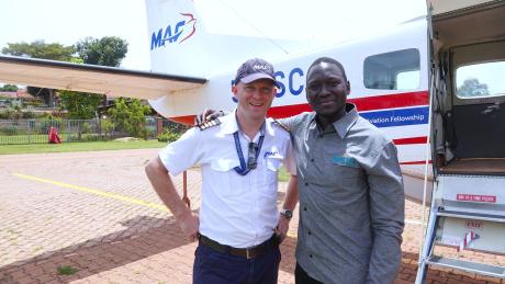 Pilot Wim with Bruno