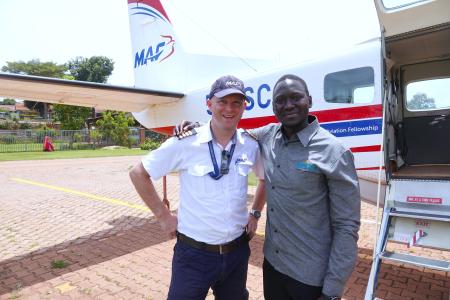 Pilot Wim with Bruno