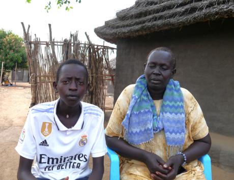 Dau Kir and his mother, Martha Mabior