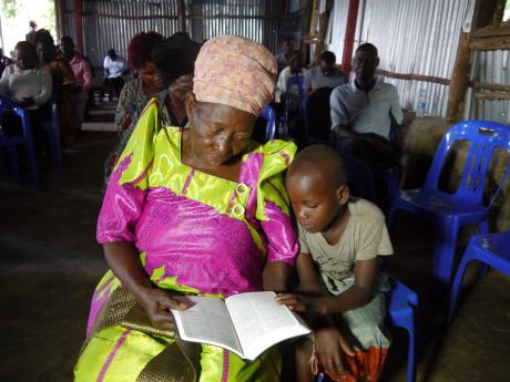 Joyce Nabwire received a new Bible